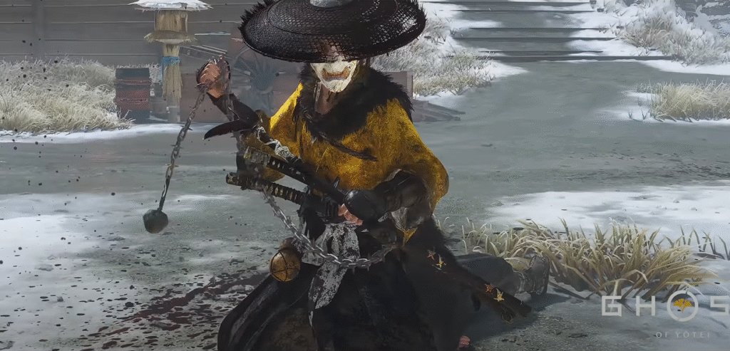 Ghost of Yōtei – Official Kusarigama Gameplay Trailer Showcases Brutal and Strategic Combat on PS5 1 Discover Ghost of Yōtei, exclusive to PS5, featuring dynamic combat, flaming kusarigama, an open-world Hokkaido, and an epic revenge story set in 1603.