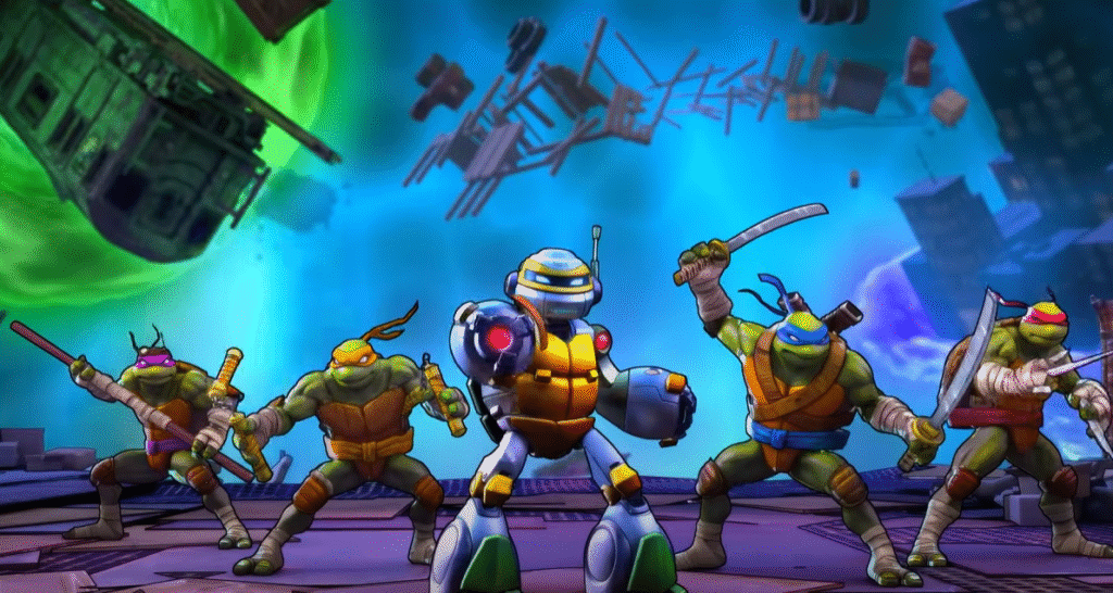 Teenage Mutant Ninja Turtles: Splintered Fate – Novo Update Gratuito e DLC Metalhead Chegam ao Jogo 2 Descubra todas as novidades de Teenage Mutant Ninja Turtles: Splintered Fate com o novo update gratuito e o Metalhead DLC.
Conheça o novo modo Arcade, os biomas inéditos e os inimigos Wraith que renovam a jogabilidade.
Metalhead chega como personagem jogável com habilidades únicas e conteúdo extra.
Disponível para Nintendo Switch, PlayStation, Xbox e PC em todo o mundo em 2025.
