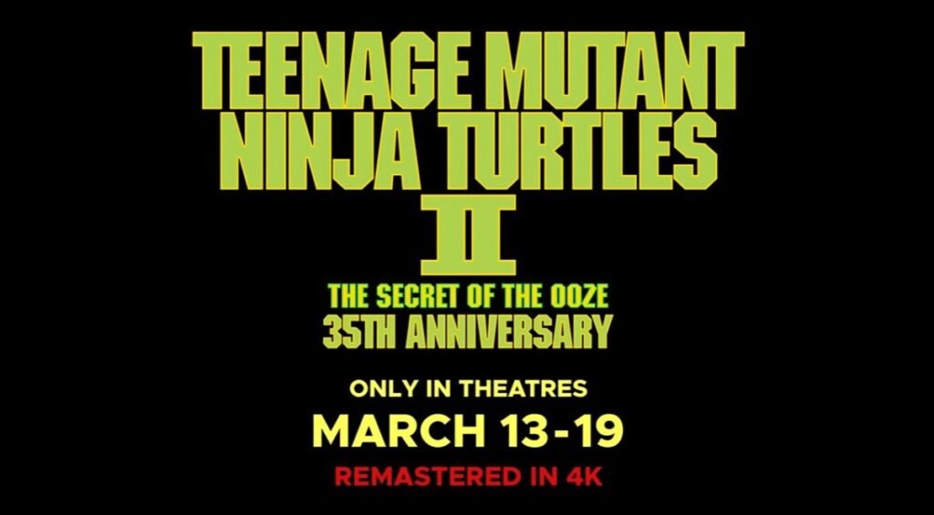 Tartarugas Ninja 2: O Segredo do Ooze – Trailer Oficial do 35º Aniversário (2026) 1 Tartarugas Ninja 2: O Segredo do Ooze ganha trailer oficial do 35º aniversário. O clássico retorna aos cinemas em 2026.